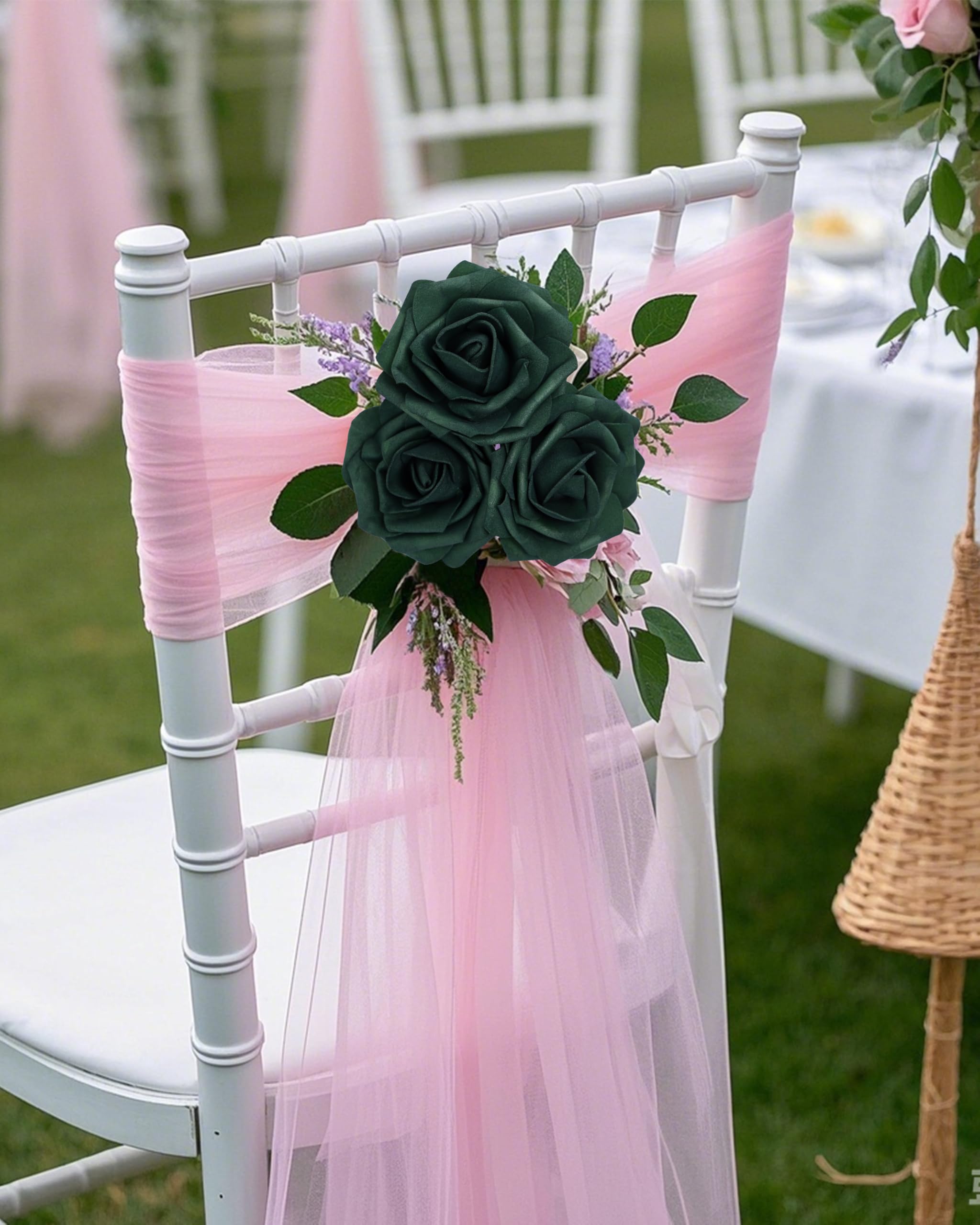 DuHouse roses on wedding arch for elegant DIY setup