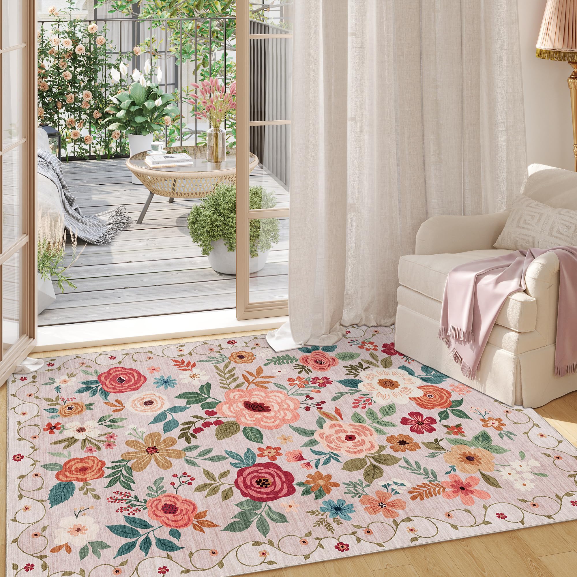 DUKINO entryway kitchen rug adds comfort and style to daily routines.