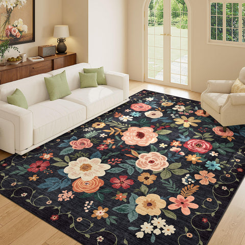 DUKINO ultra-soft material rug offers a cozy underfoot feel.