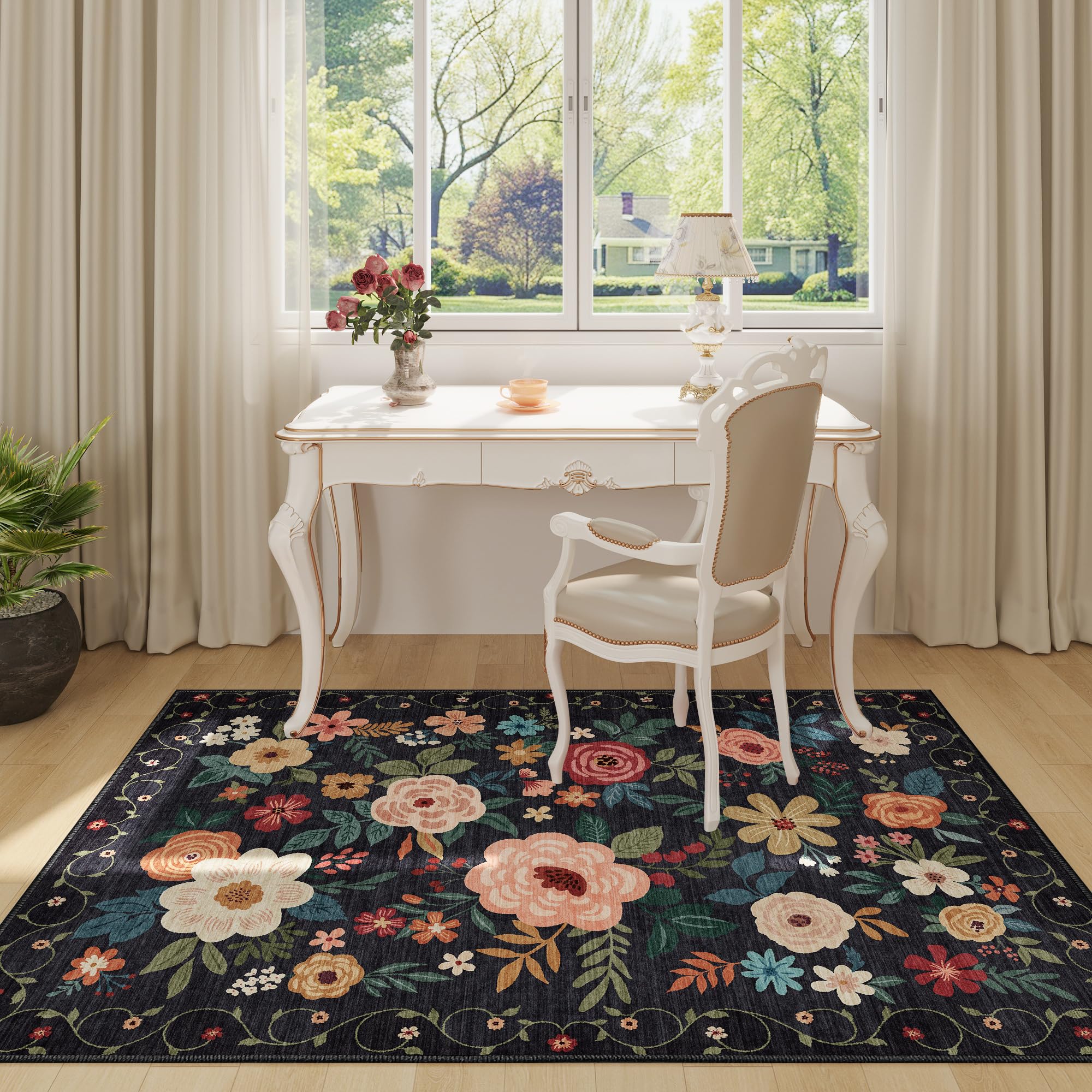 DUKINO vintage floral pattern adds cozy charm to bedrooms and living rooms.
