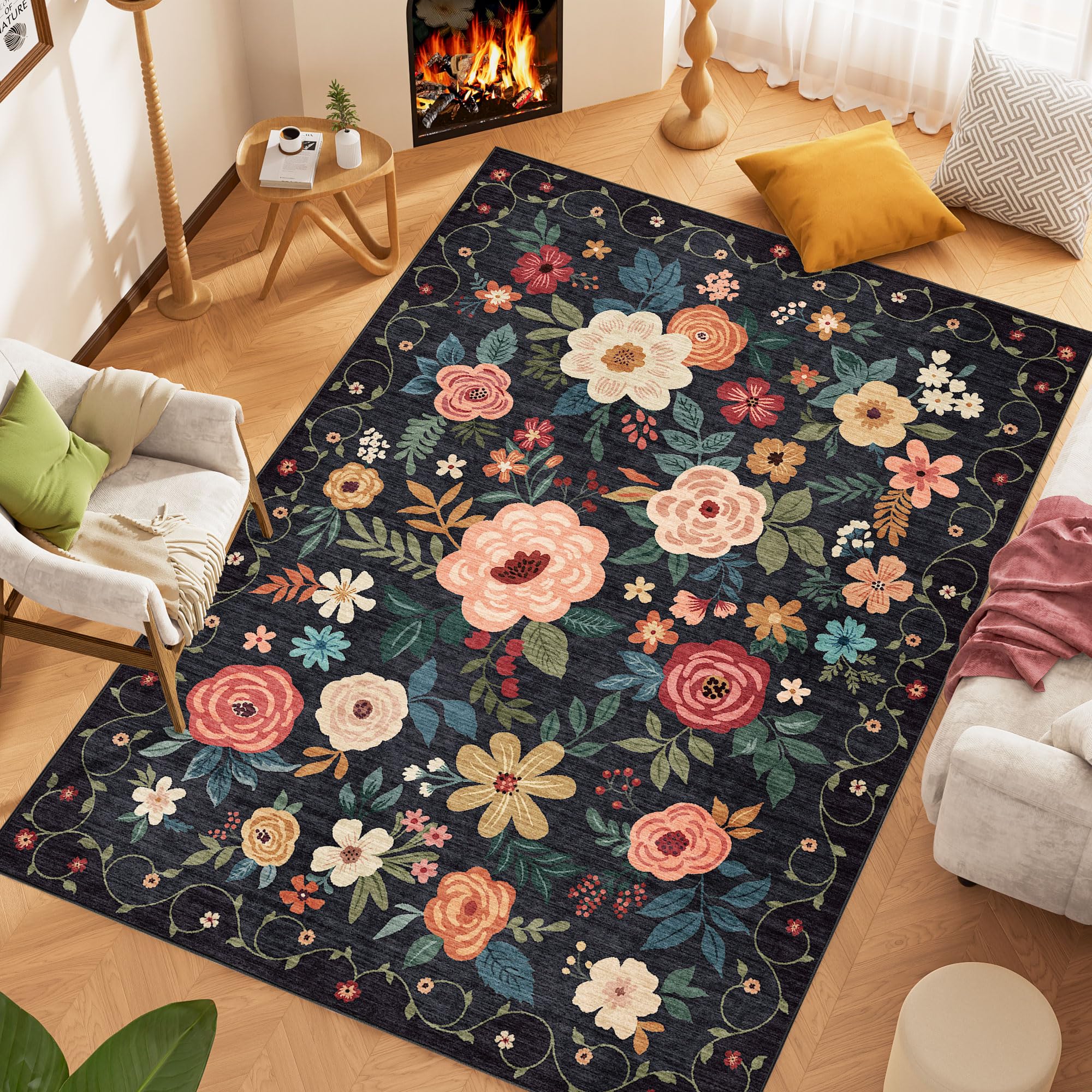 DUKINO washable rug designed for easy stain removal and quick refresh.