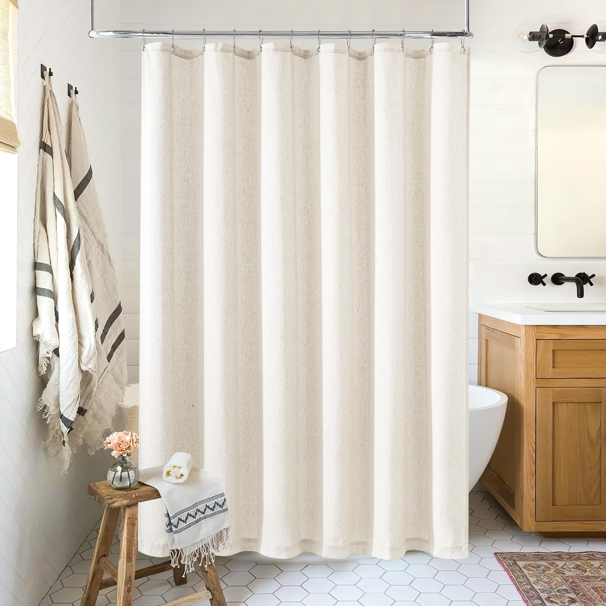 DUKIYO cream-ivory shade brightens space while coordinating with boho decor