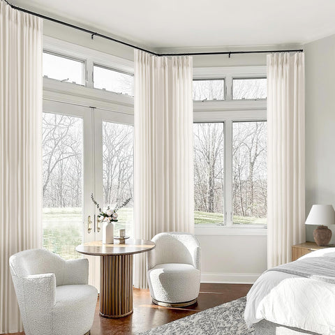 DUKIYO ivory neutral drape panels suit many decor styles.