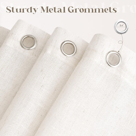 DUKIYO curtain with reinforced grommets and rustproof hooks ready to install
