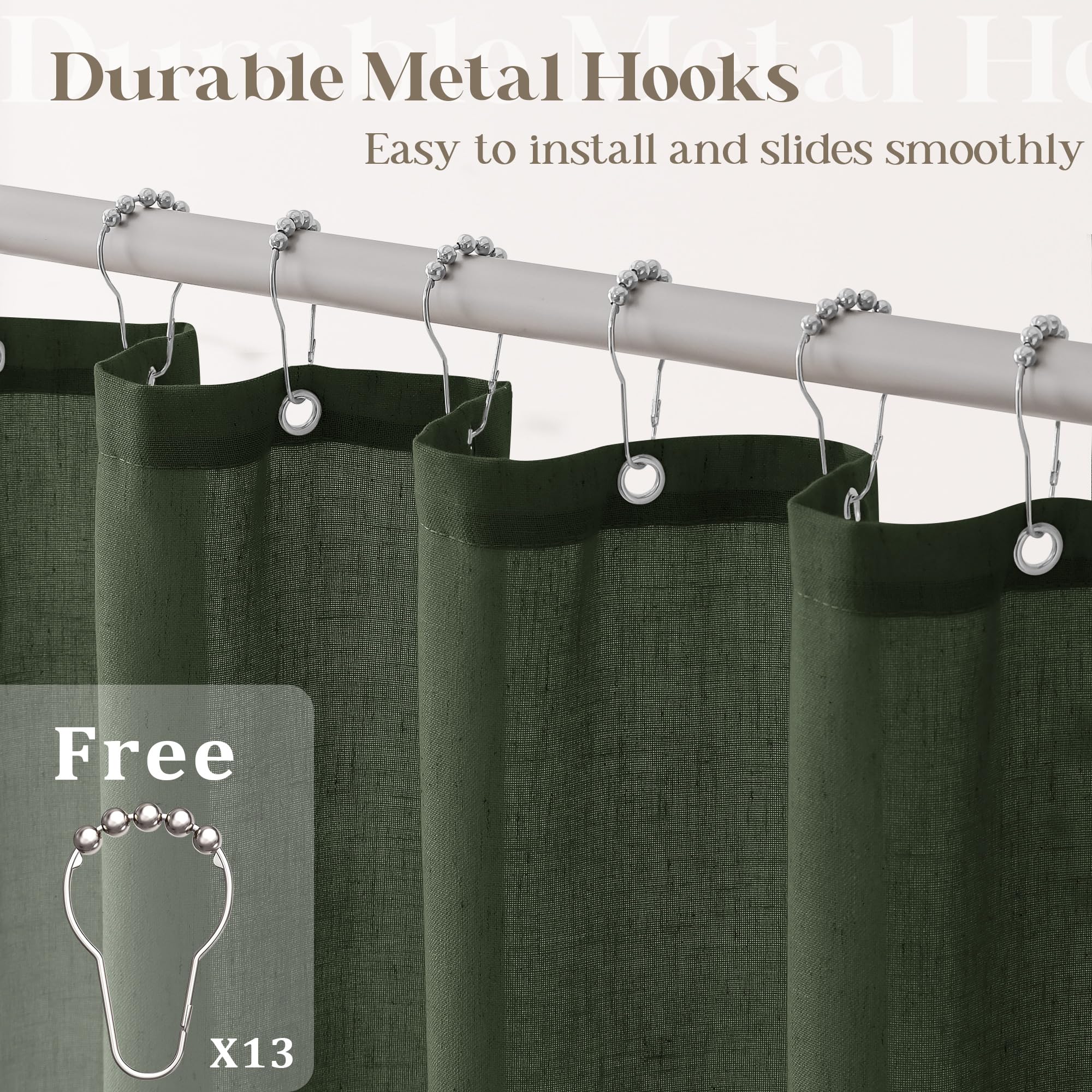 DUKIYO Semi-sheer linen curtain providing privacy while remaining breathable