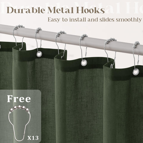 DUKIYO Semi-sheer linen curtain providing privacy while remaining breathable