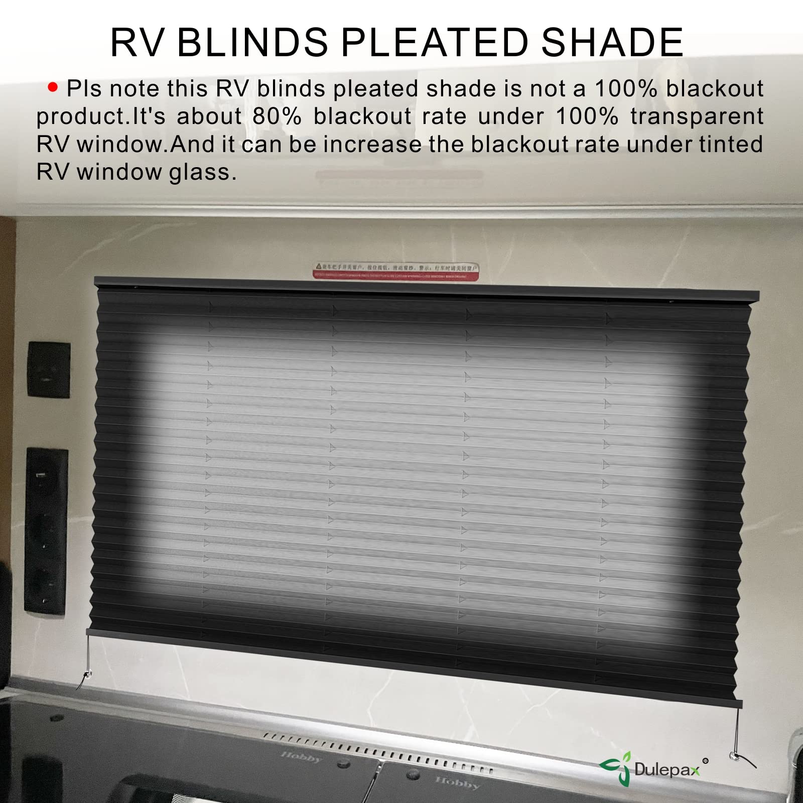 Dulepax RV blinds mounting hardware shown for quick installation