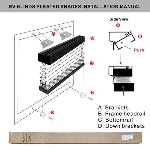 Dulepax pleated shade installed on a camper side window