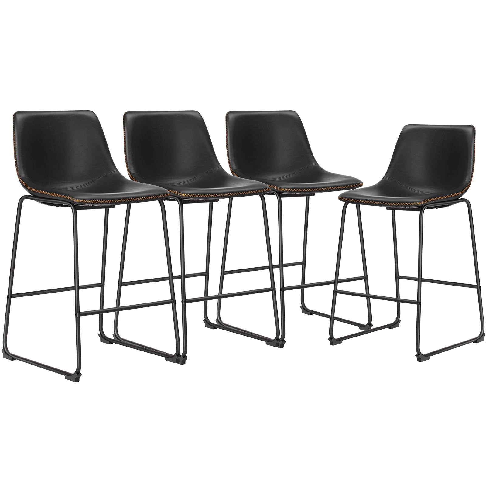DUMOS 26-inch counter height bar stool assembly view showing sturdy frame