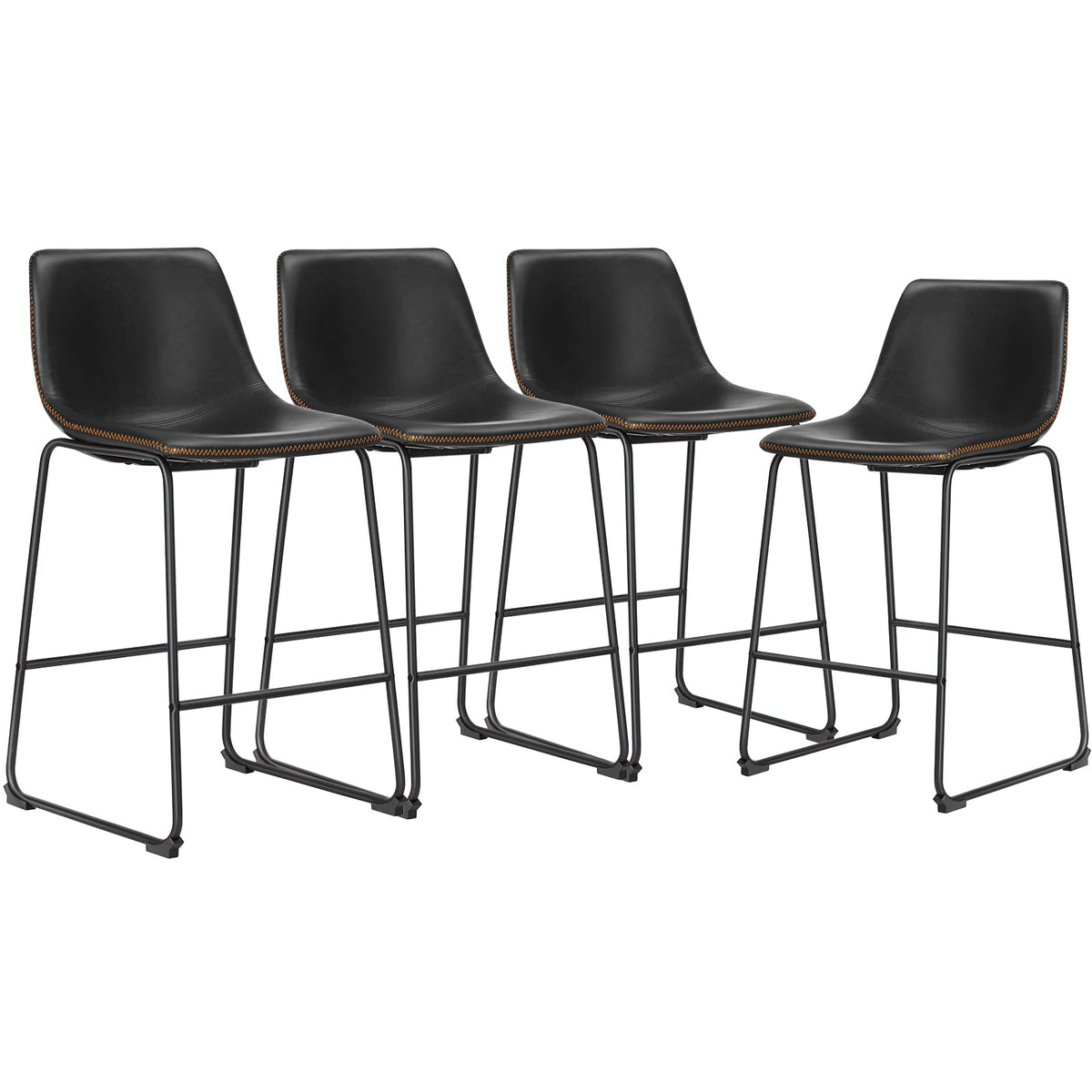 DUMOS 26-inch counter height bar stool assembly view showing sturdy frame