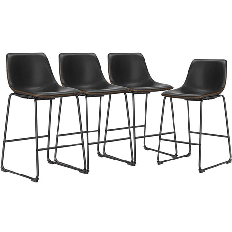 DUMOS 26-inch counter height bar stool assembly view showing sturdy frame