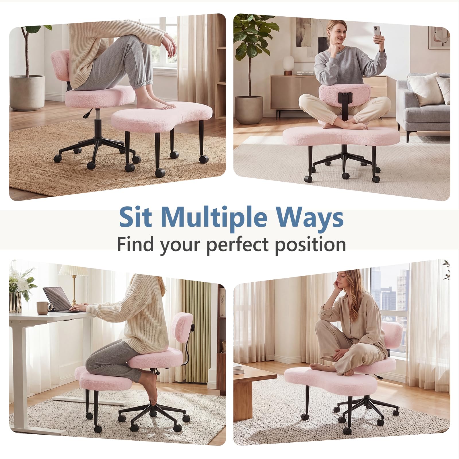 DUMOS 360-degree swivel footstool enables seamless posture changes