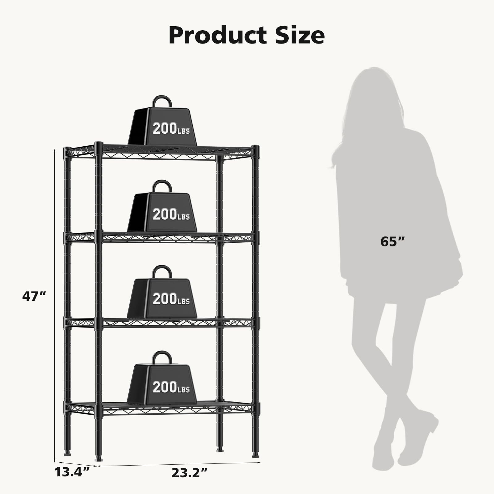 DUMOS 4-tier shelf in kitchen or laundry area for moisture-prone spaces.