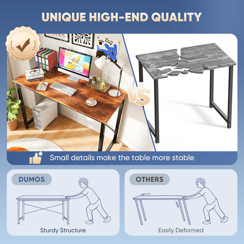 DUMOS 40-inch desk includes tools for easy assembly.