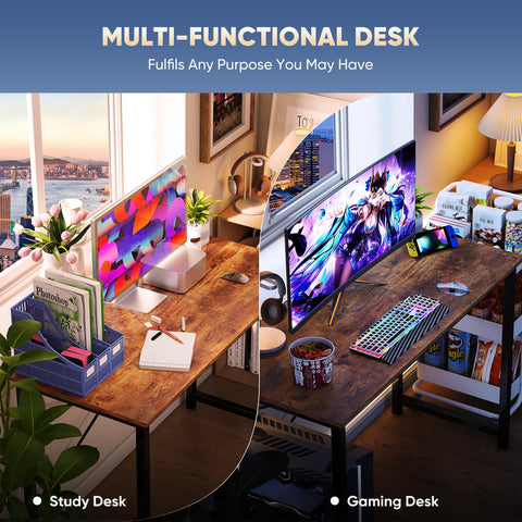 DUMOS 40-inch desk X-brace design minimizes wobble.