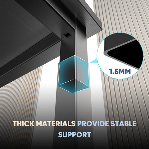 DUMOS 44in computer desk X-brace reinforcement for wobble-free stability