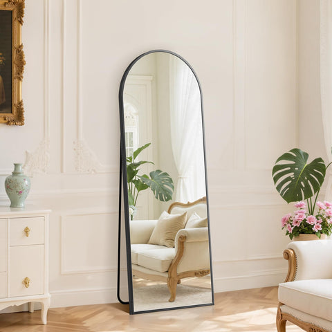 DUMOS 59x16 arched full-length mirror offers a true head-to-toe view for any room.