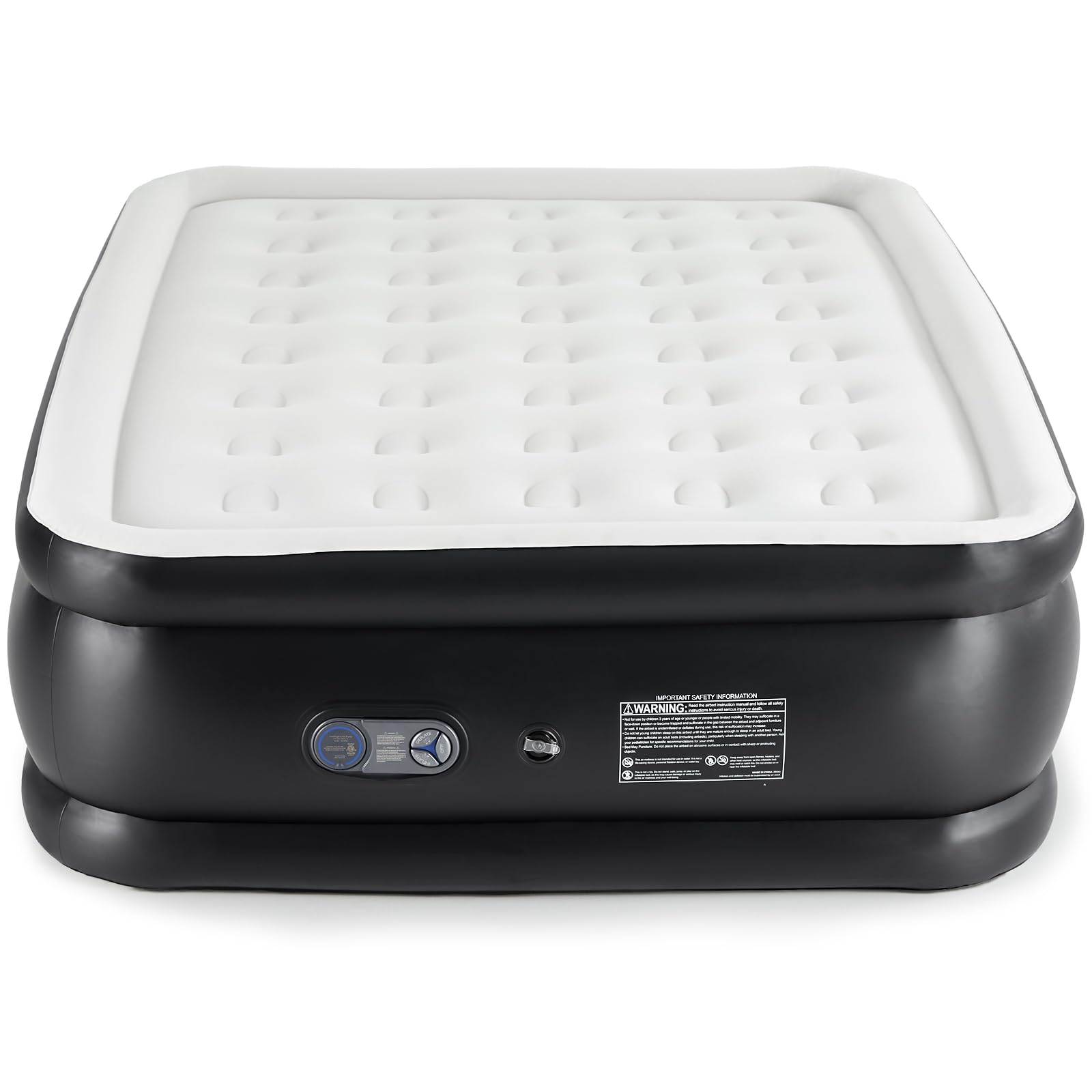 DUMOS air mattress queen with built-in pump for quick inflation during home stays and camping