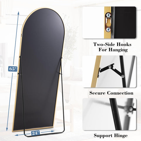 DUMOS arched full-length mirror floor placement ideal for flexible layouts