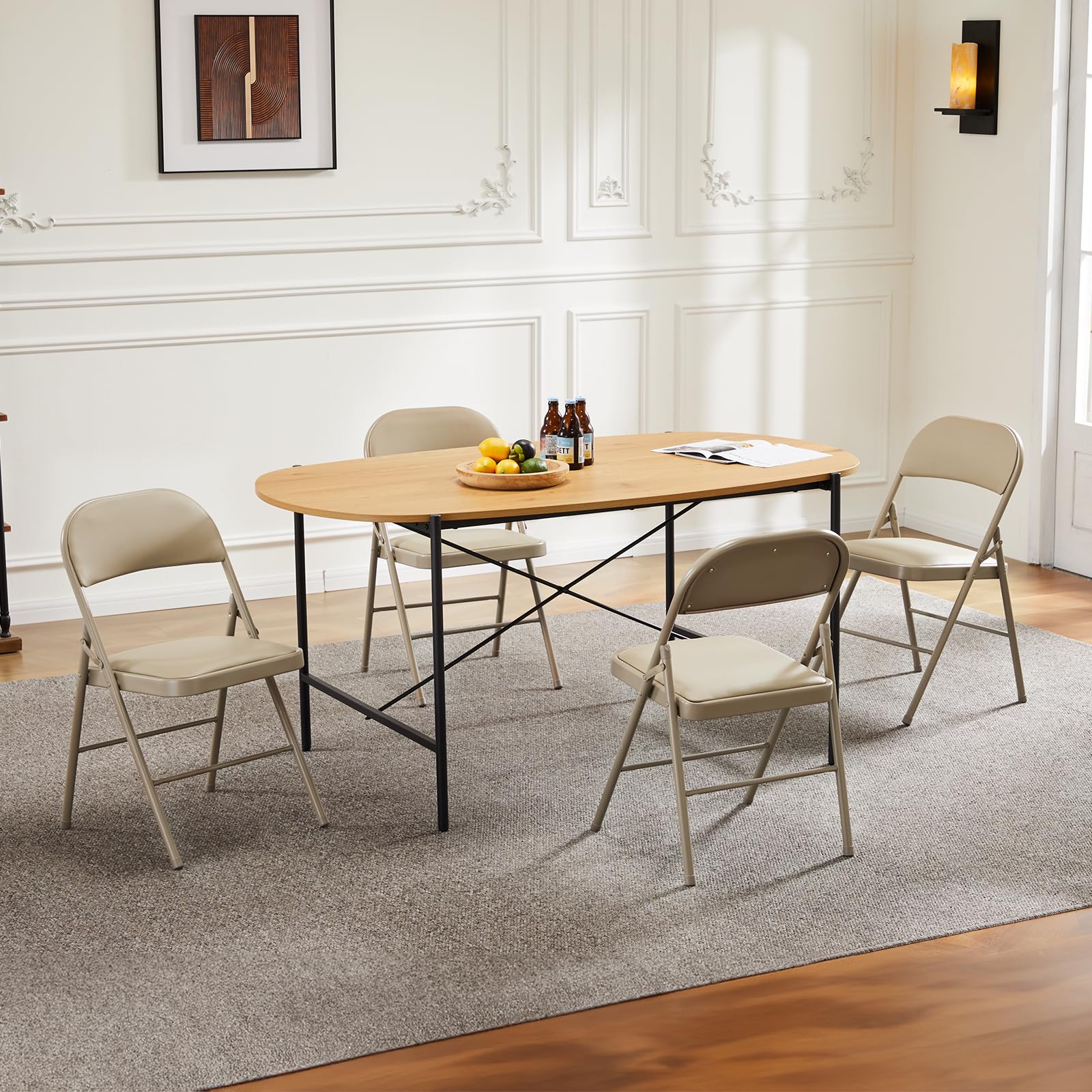 DUMOS black leather upholstery detail for elegant seating