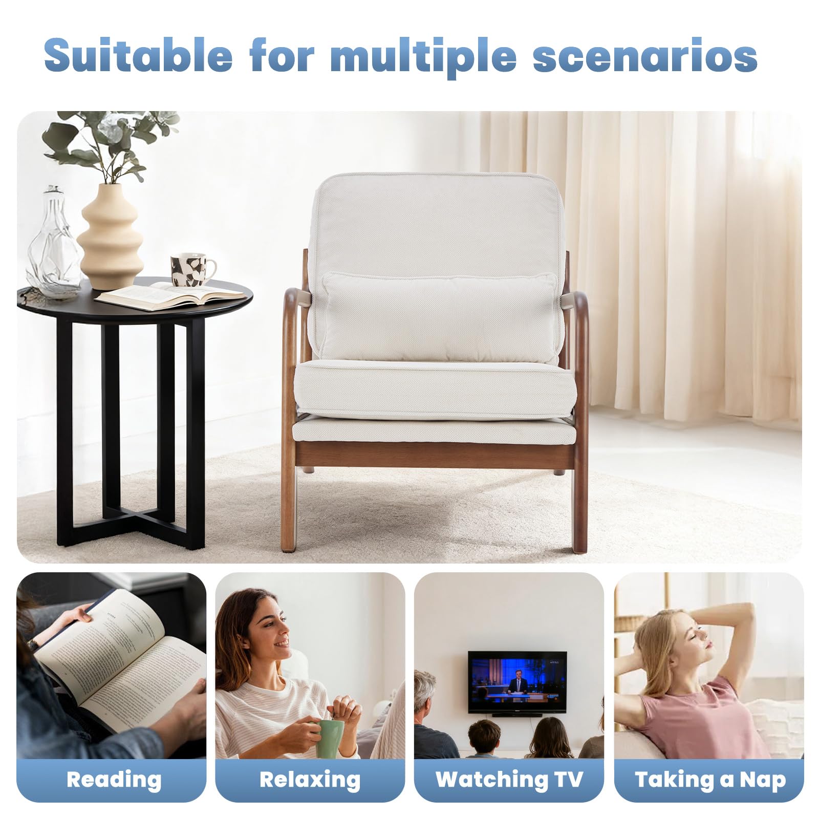 DUMOS breathable fabric seat ideal for year-round use