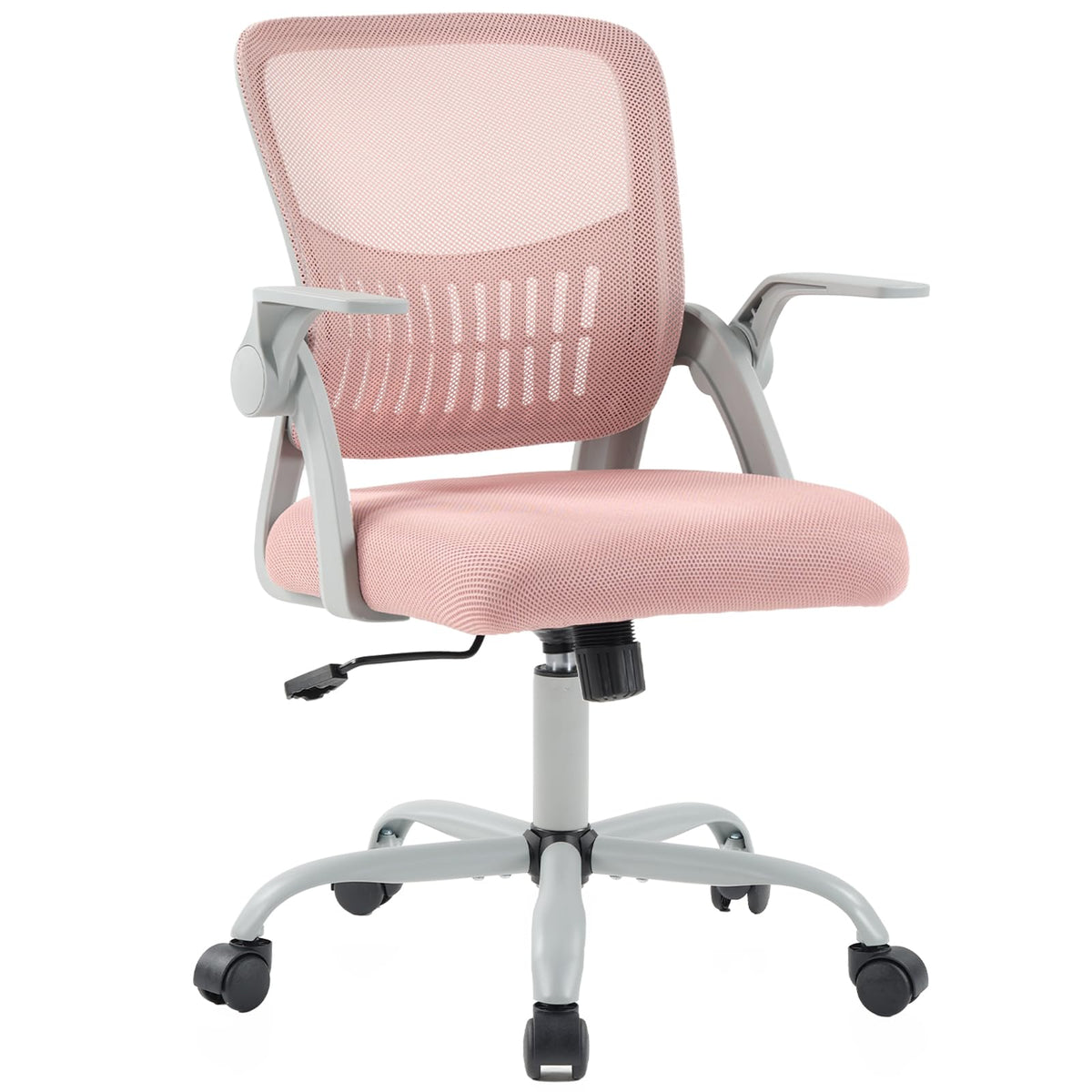 DUMOS ergonomic mid-back chair with lumbar support for long work sessions.