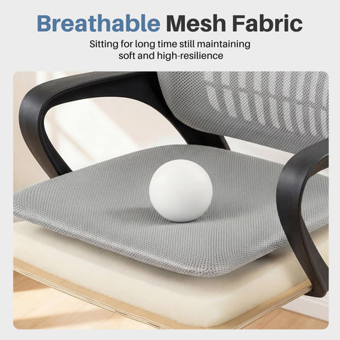 DUMOS chair highlights lumbar support contour for better seated posture.