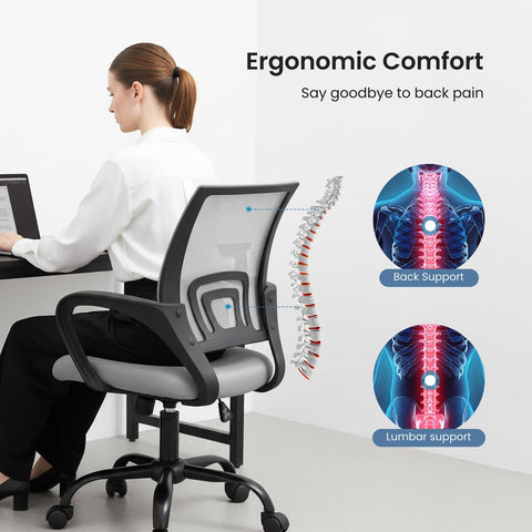 DUMOS lumbar support helps maintain natural spine alignment while seated.