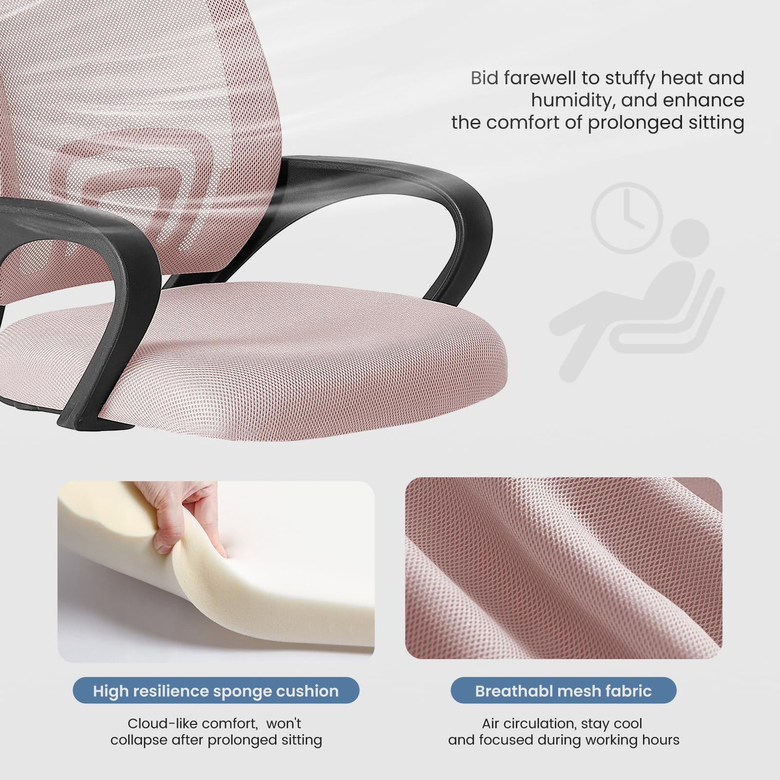 DUMOS chair with tilt-rocking mode allows relaxing breaks and creative thinking.