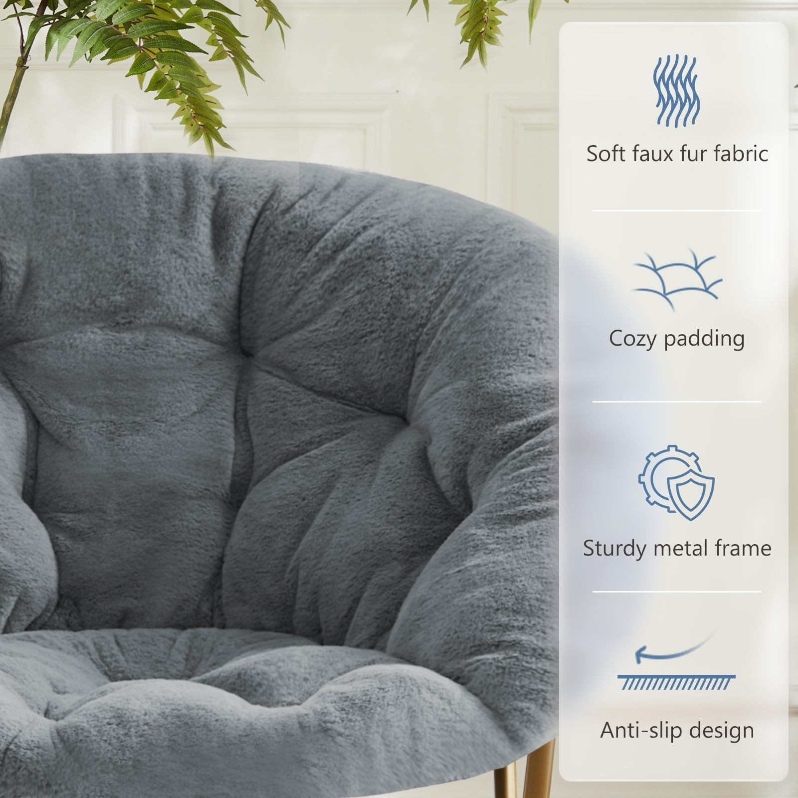 DUMOS Comfy Saucer Chair bedroom decor offers a cozy reading nook