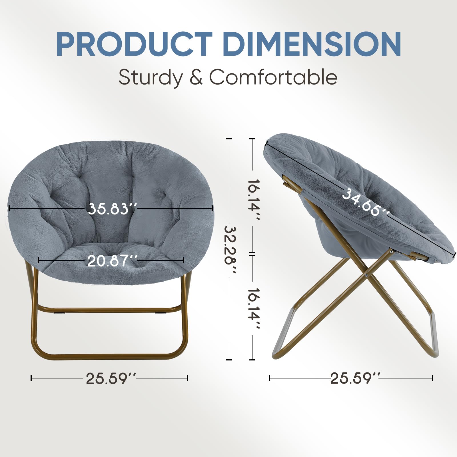DUMOS Comfy Saucer Chair dorm room seating for relaxing downtime