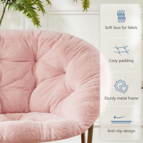 DUMOS Comfy Saucer Chair oversized seat supports relaxed lounging