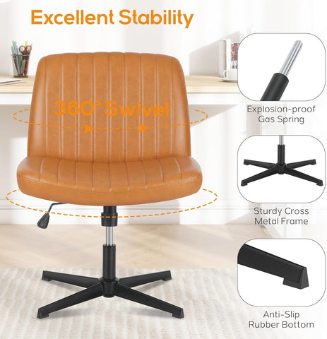 DUMOS Criss Cross Chair 360-degree swivel for easy movement