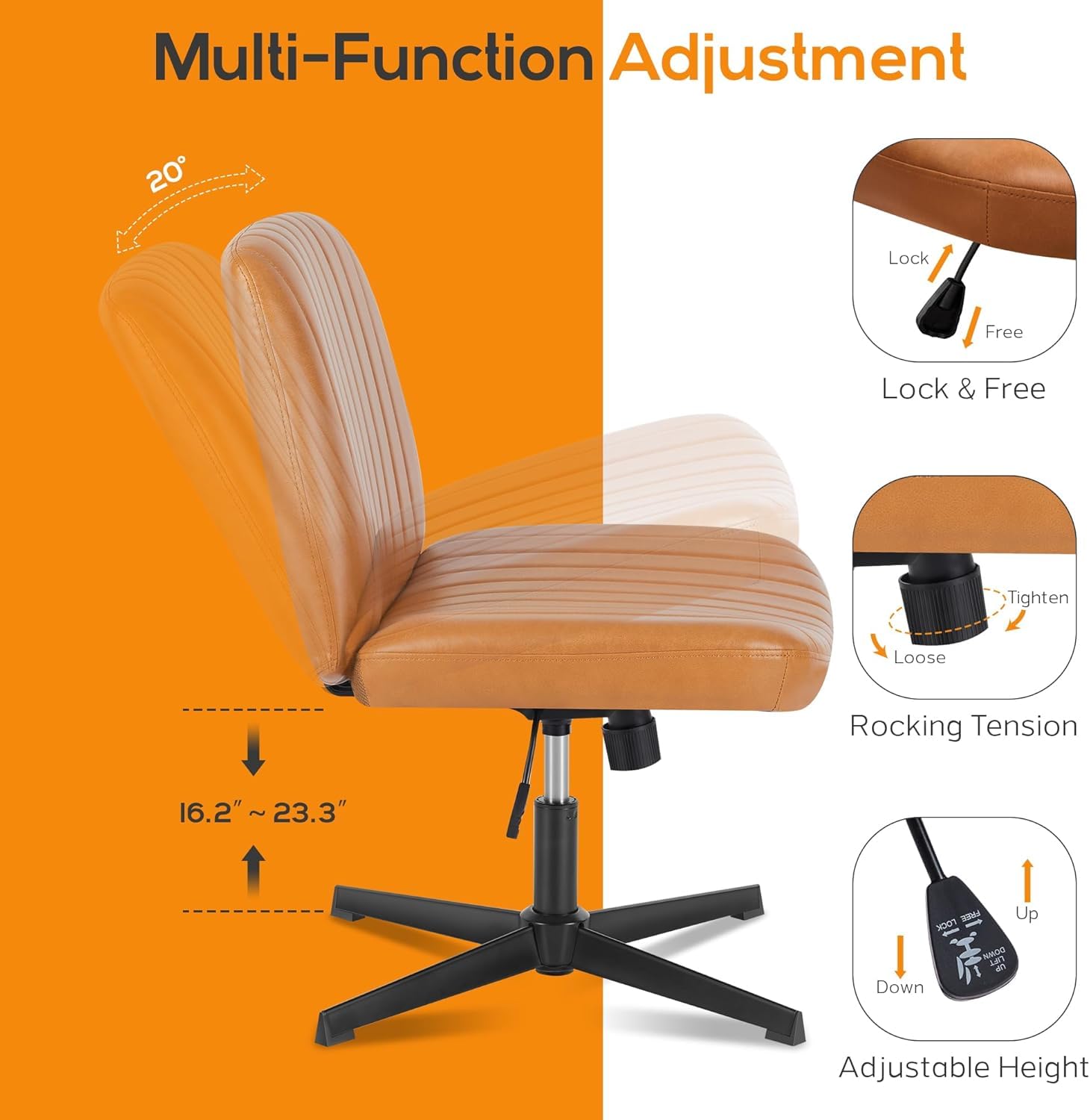 DUMOS Criss Cross Chair back and seat contour support the spine