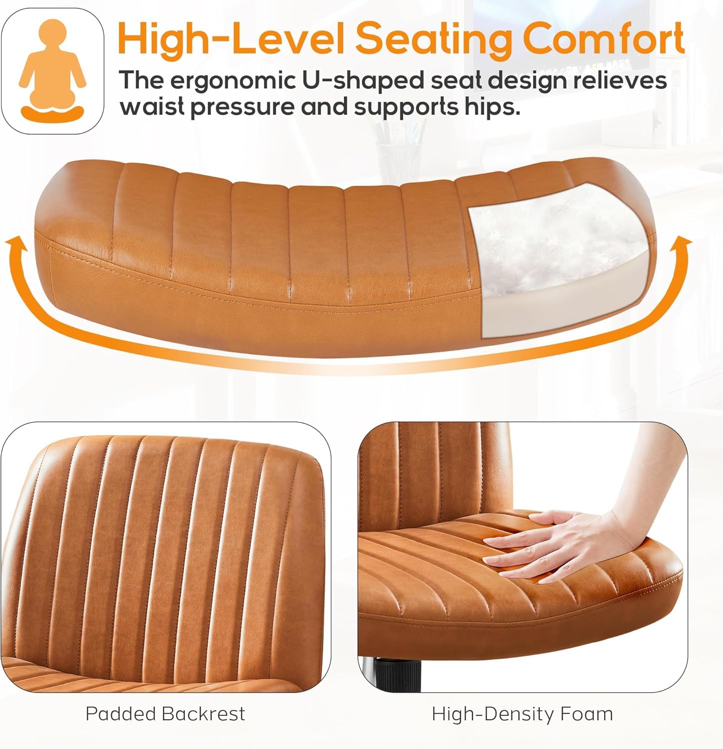 DUMOS Criss Cross Chair height-adjustable mechanism for personalized fit
