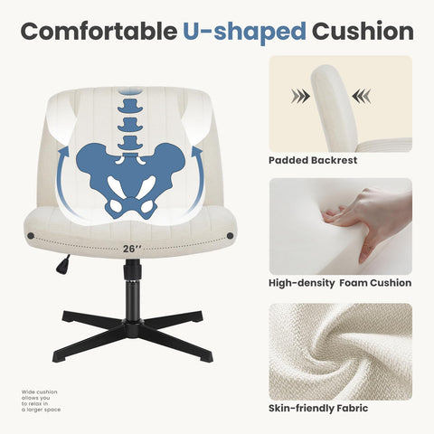 DUMOS Criss Cross Chair height adjustment adapts to your desk for better posture