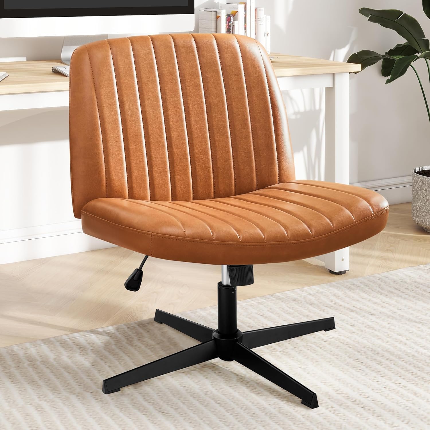 DUMOS Criss Cross Chair seat with channel-tufted upholstery for stylish comfort