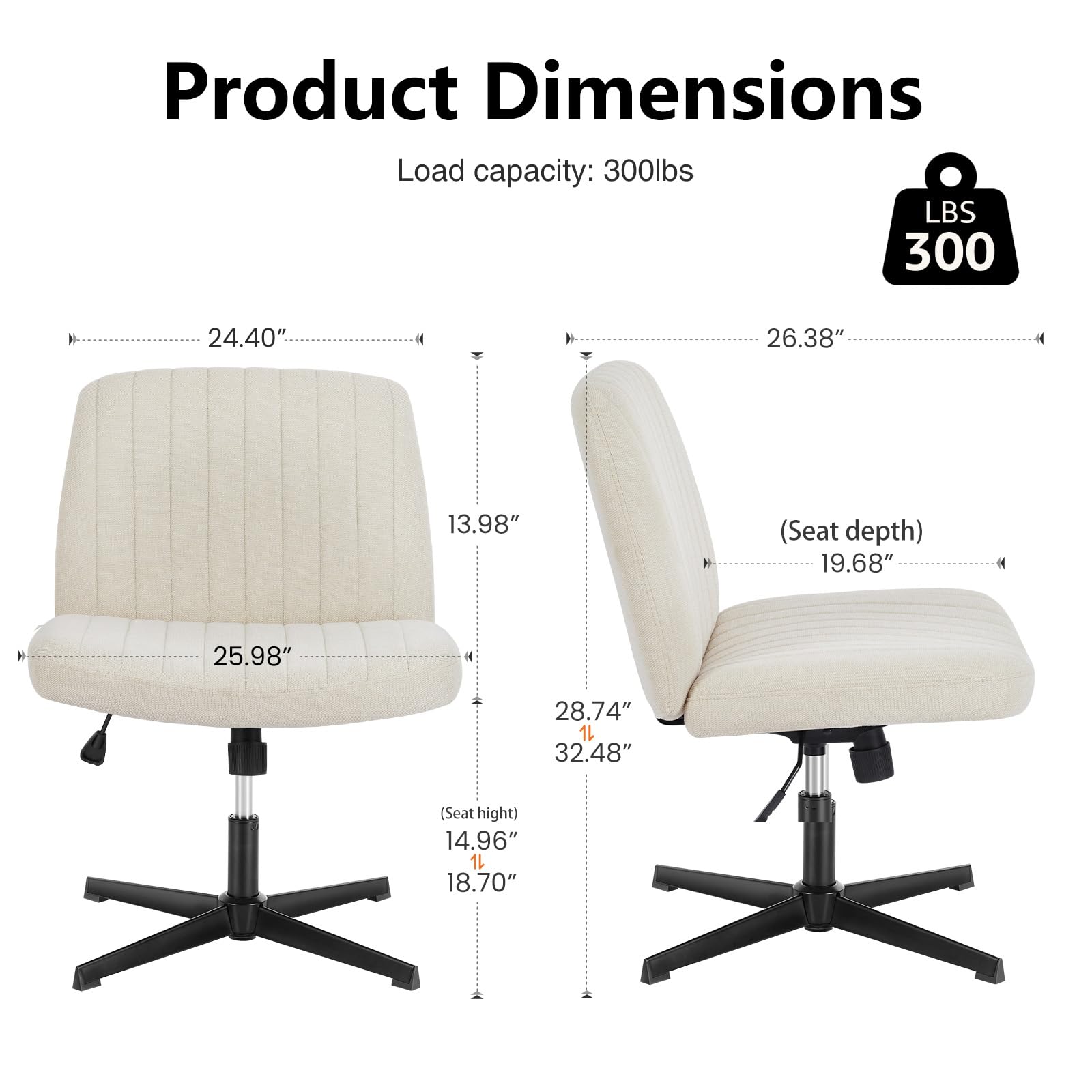DUMOS Criss Cross Chair swivel base lets you reach tasks without getting up
