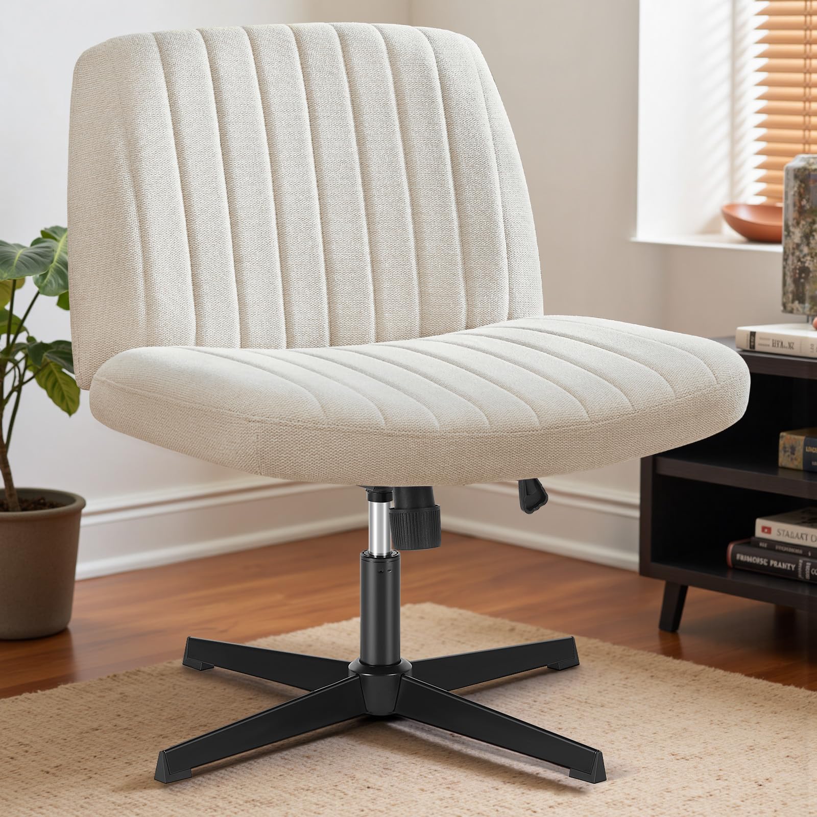 DUMOS Criss Cross Chair wide seat offers spacious comfort for cross-legged lounging