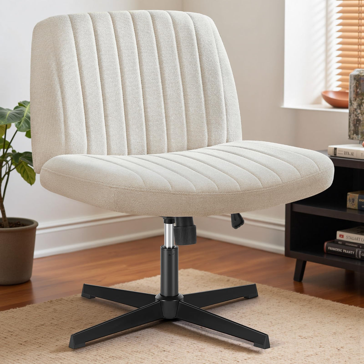 DUMOS Criss Cross Chair wide seat offers spacious comfort for cross-legged lounging