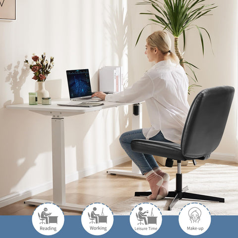 DUMOS desk chair ships with quick assembly tools for fast setup.