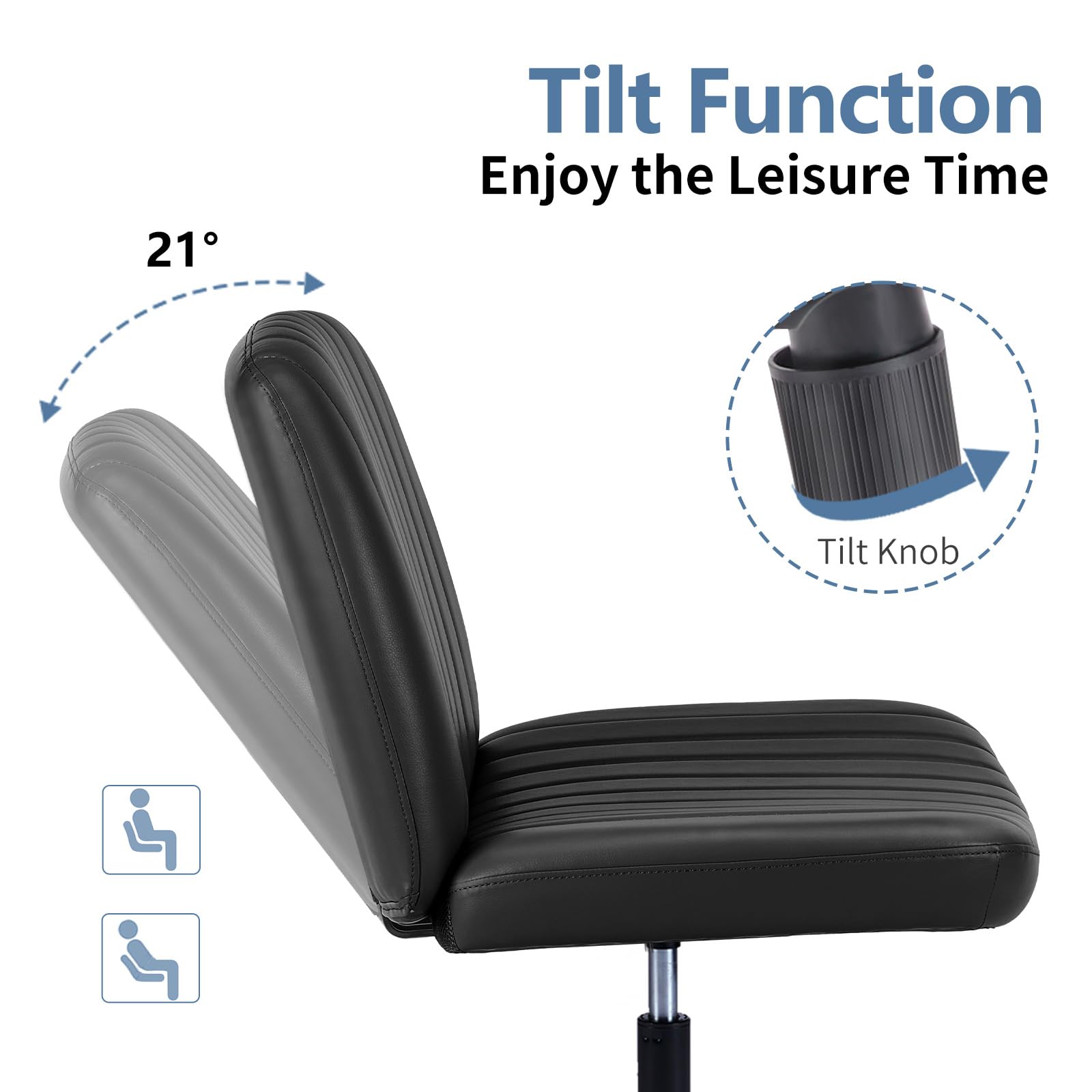 DUMOS sturdy metal base supports up to 300 lbs for durable daily use.
