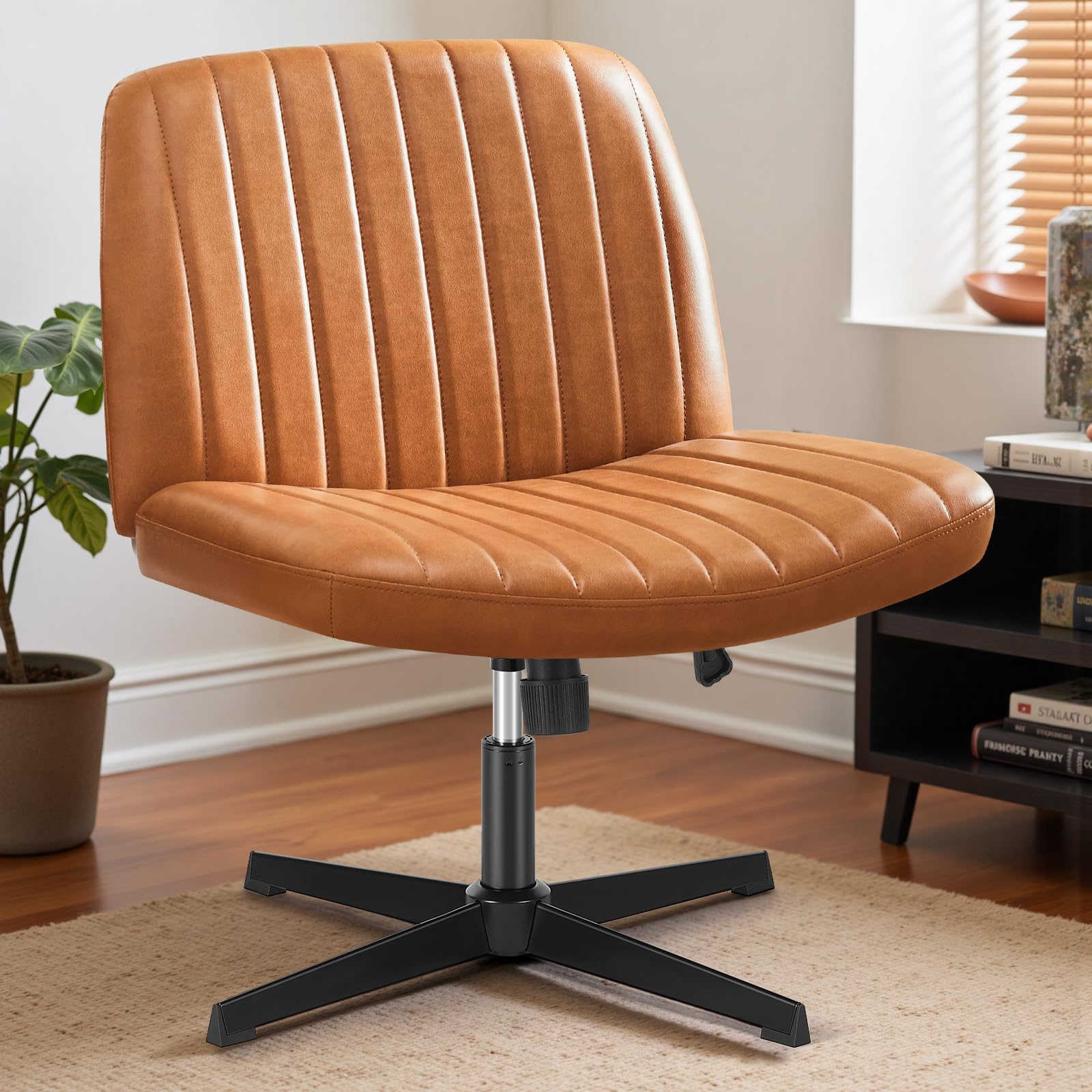DUMOS desk chair wide seat ideal for comfortable seating and cross-legged use
