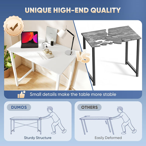 DUMOS heavy-duty square tube legs support up to 265 lbs