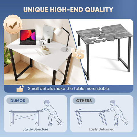DUMOS square-tube legs reinforcing up to 265 pounds.