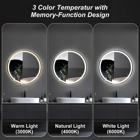 DUMOS dimmable three-color light for warm natural or bright ambience