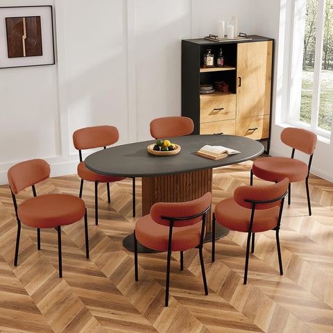 DUMOS dining chair in a dining room setup shows mid-century style.