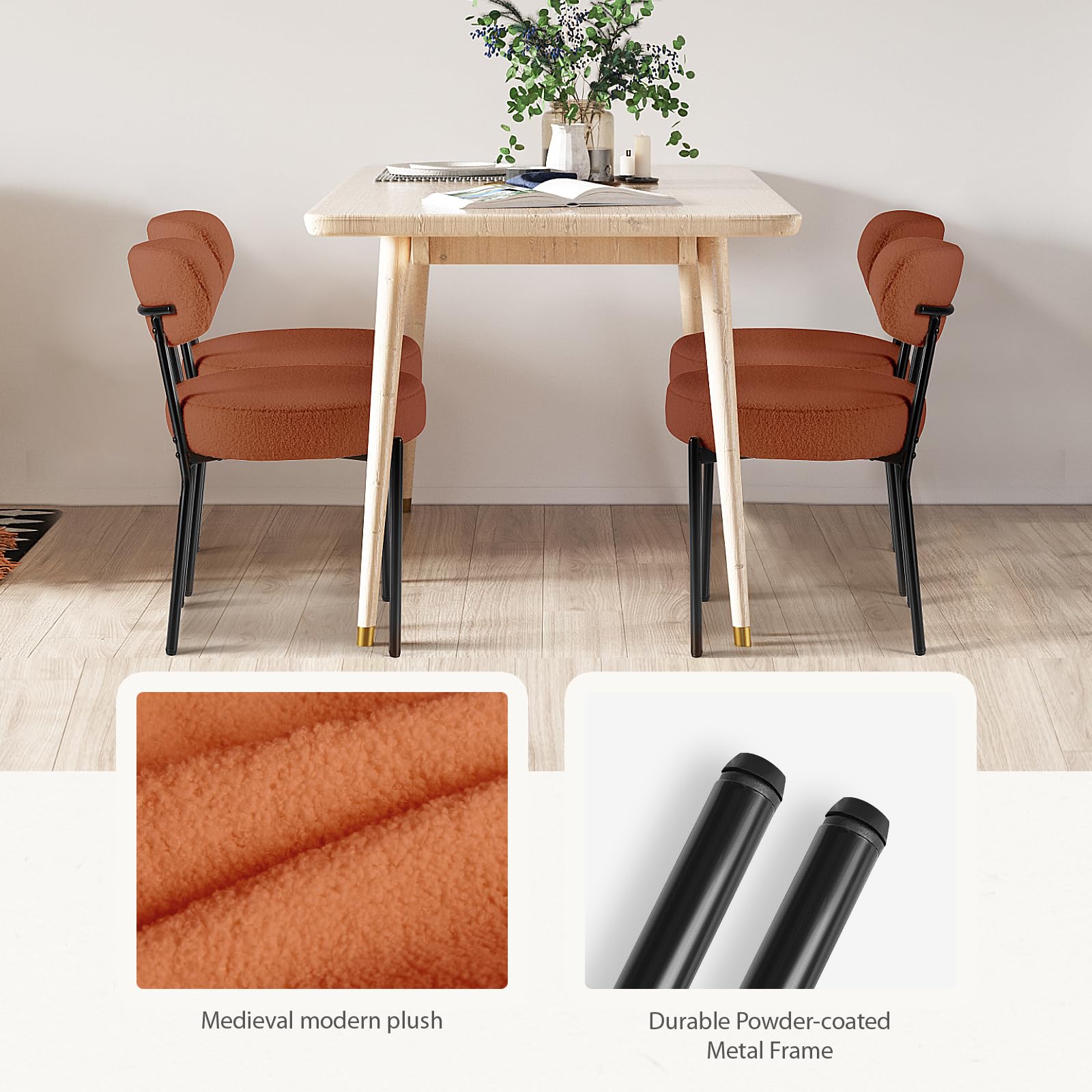 DUMOS ergonomic backrest supports natural alignment during meals.