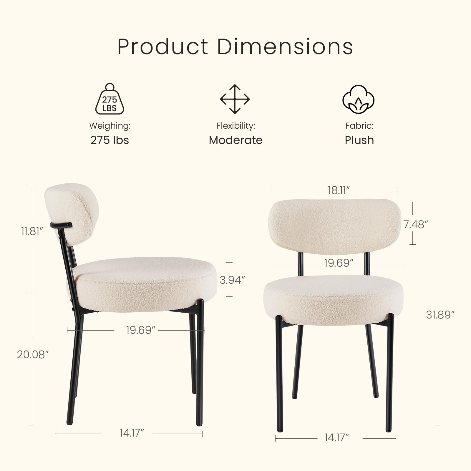 DUMOS chair with round backrest highlighting ergonomic support during dinner