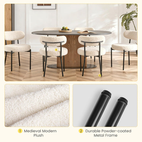 DUMOS chair with 3.94-inch thick cushion for plush comfort
